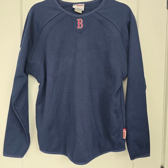 Majestic Boston Red Sox Therma Base Pullover Long Sleeve Baseball‎ Shirt - Picture 2 of 9